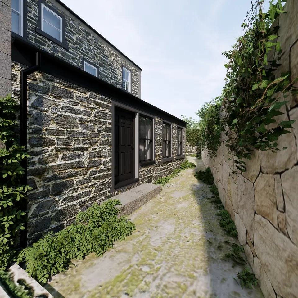 Alternative Side view of a 3D visual of design for loft conversion and side extension to a Victorian period property in Low Fell, Gateshead Side view of a 3D visual of design for loft conversion and side extension to a Victorian period property in Low Fell, Gateshead