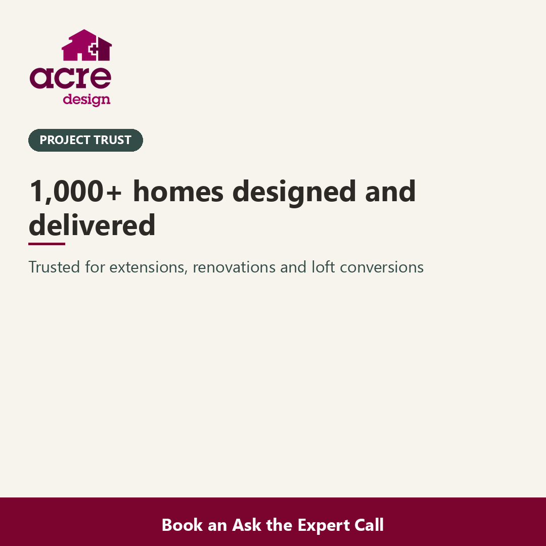 1,000+ extensions and renovations designed and delivered